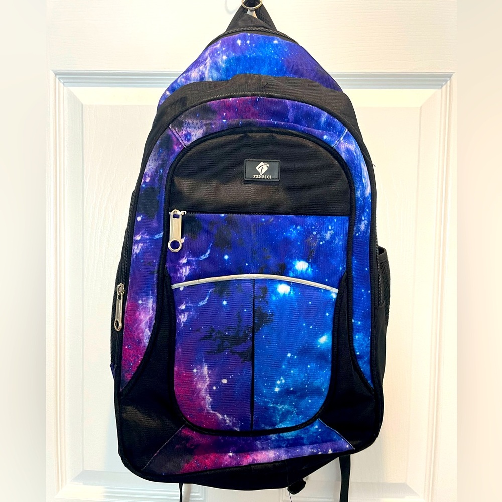 Fenrici Large  Backpack Galaxy Purple
